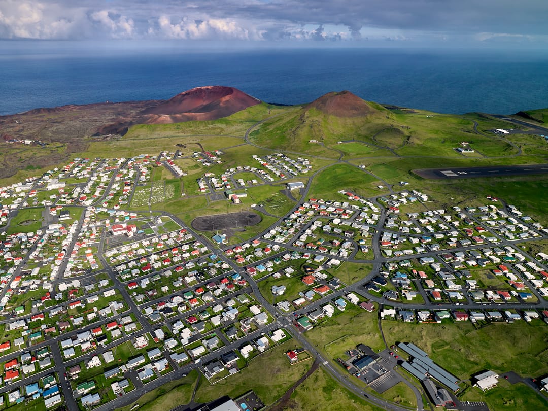Heimaey island in Iceland 