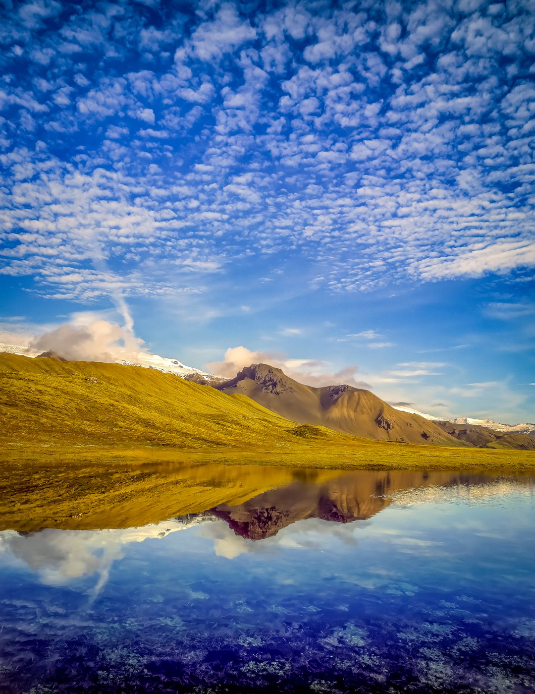 Kvíárjökull Glacier during summer 