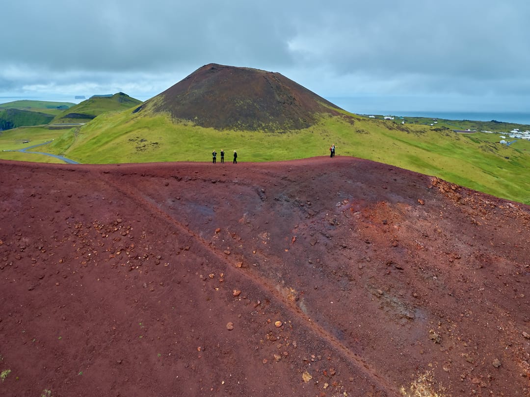 Hiking Eldfell Volcano