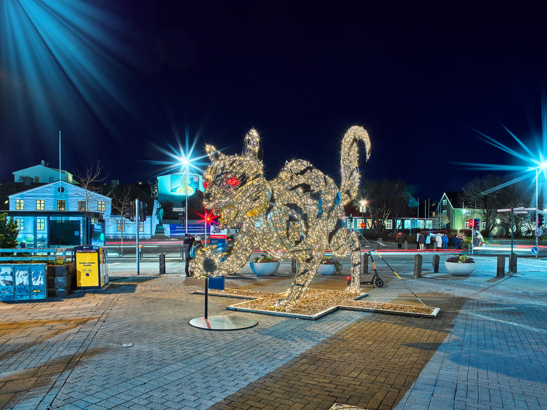 The Christmas Cat in downtown Reykjavik