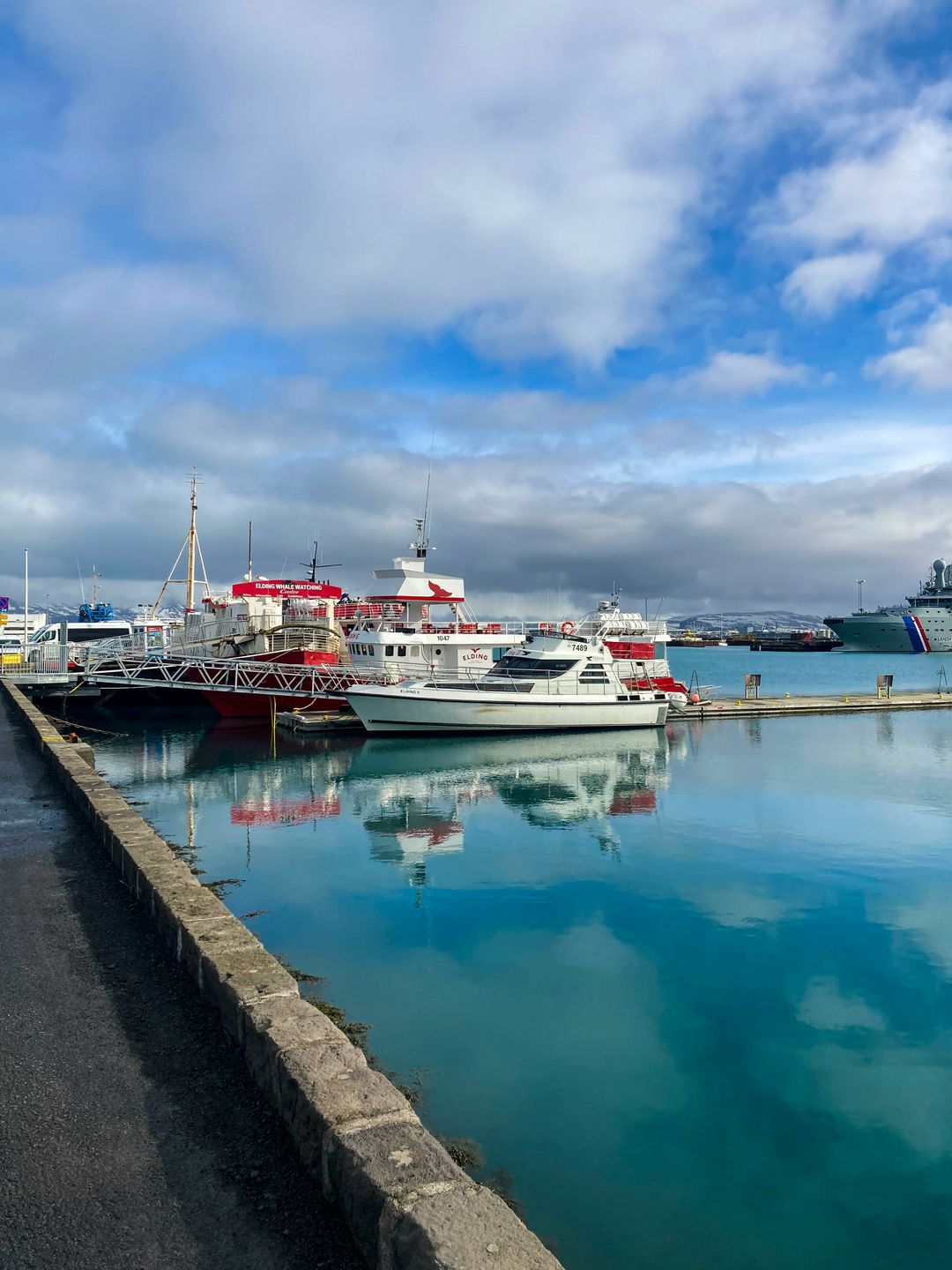 A boat in Reykjavik Harbour 