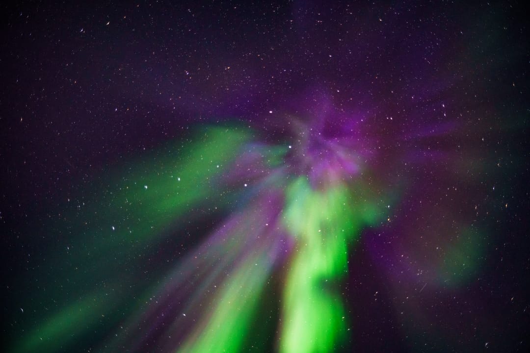 Zorza polarna na Islandii