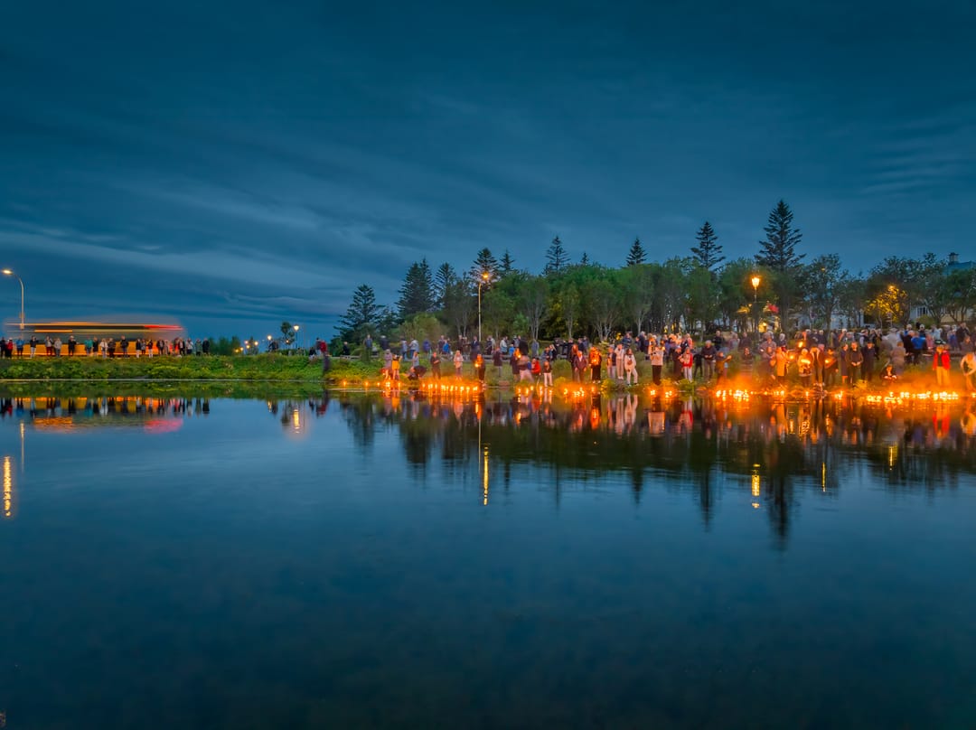 Tjörnin Pond in Reykjavik