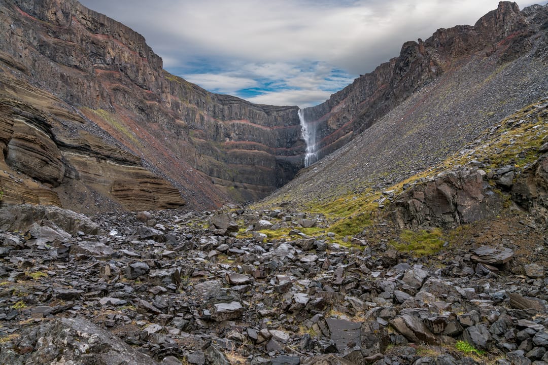 Hengifoss Waterfall