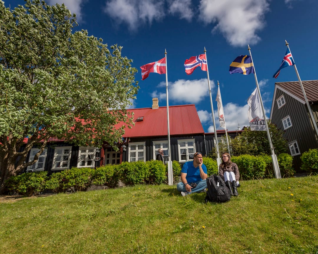 Flags of Denmark, Norway, Sweden and Iceland