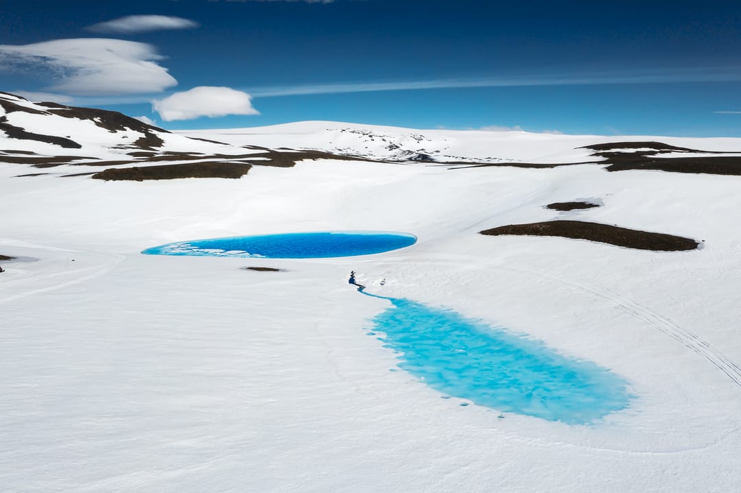 Hofsjökull with lake