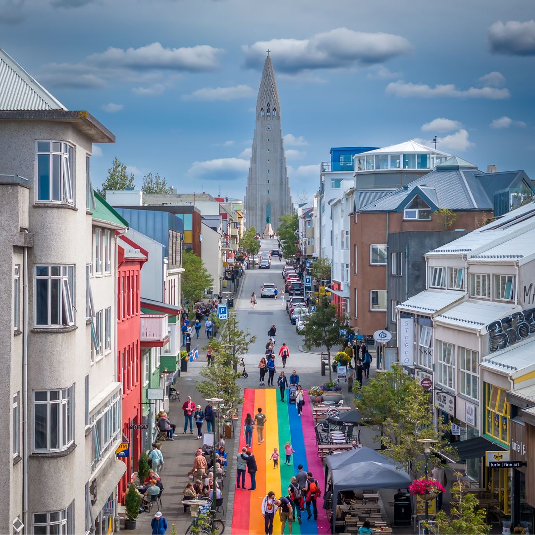 rainbow street day time