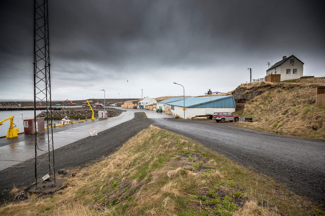 view of Grimsey island during cloudy weather