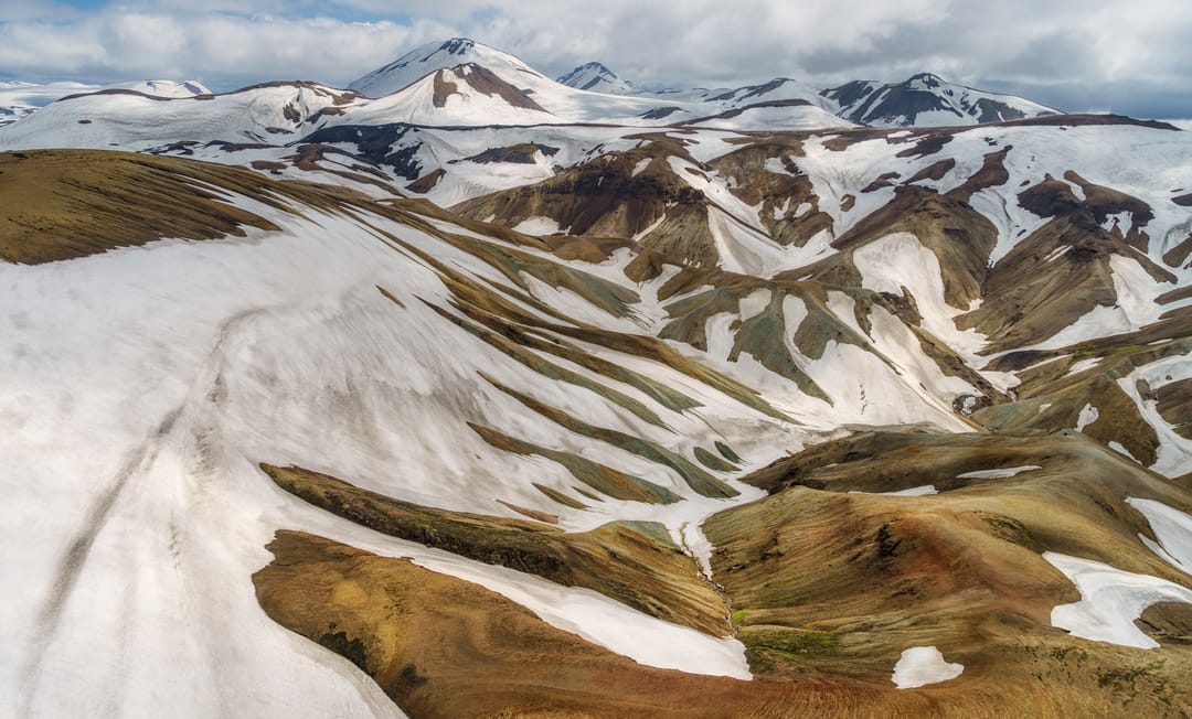 Torfajökull with snow