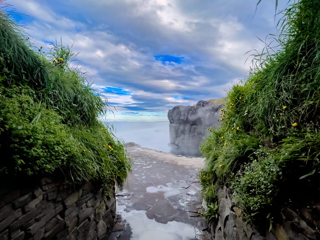 Sky Lagoon view in Iceland
