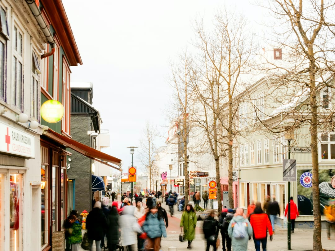 Laugarvegur Street in Downtown Reykjavík