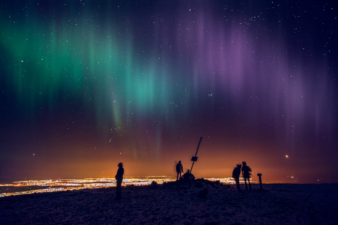 Zorza polarna na Islandii
