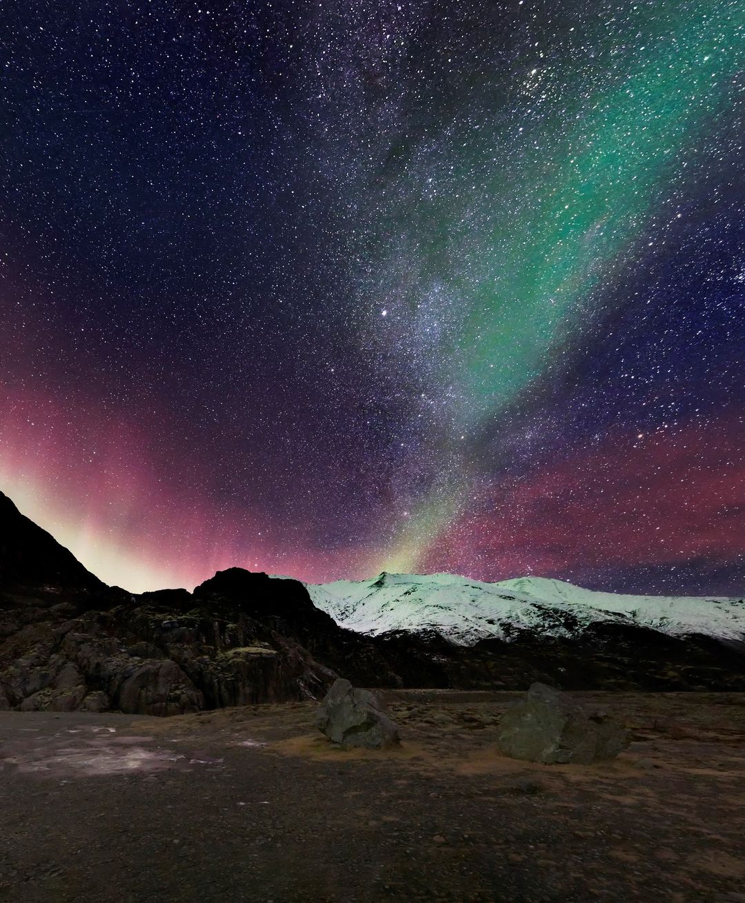 Luces del norte en Islandia