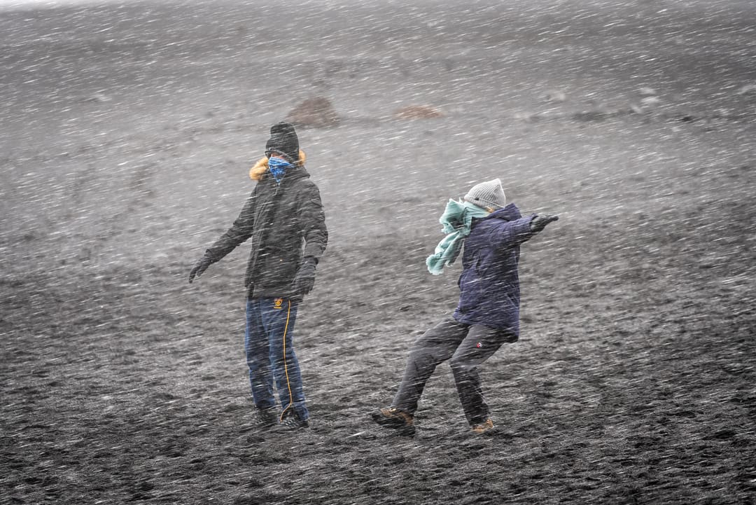 Reynisfjara strong winds
