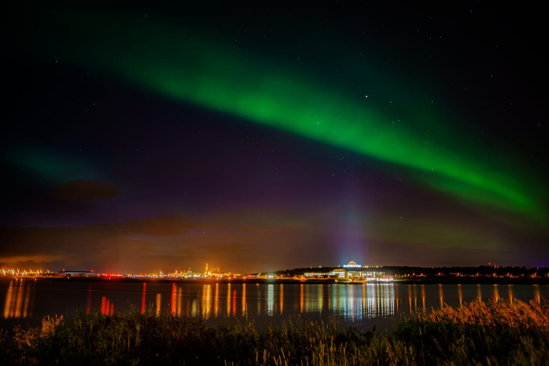 Northern Lights in Reykjavik in December