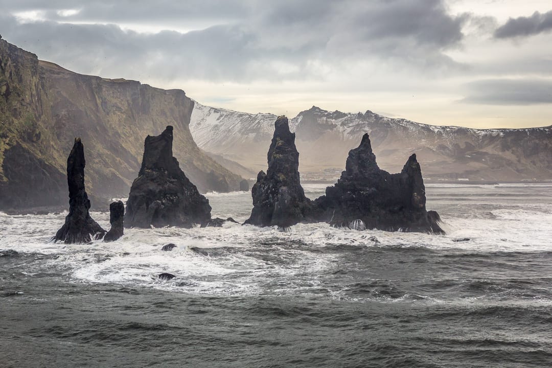 dyrholey cliffs at reynisfjara