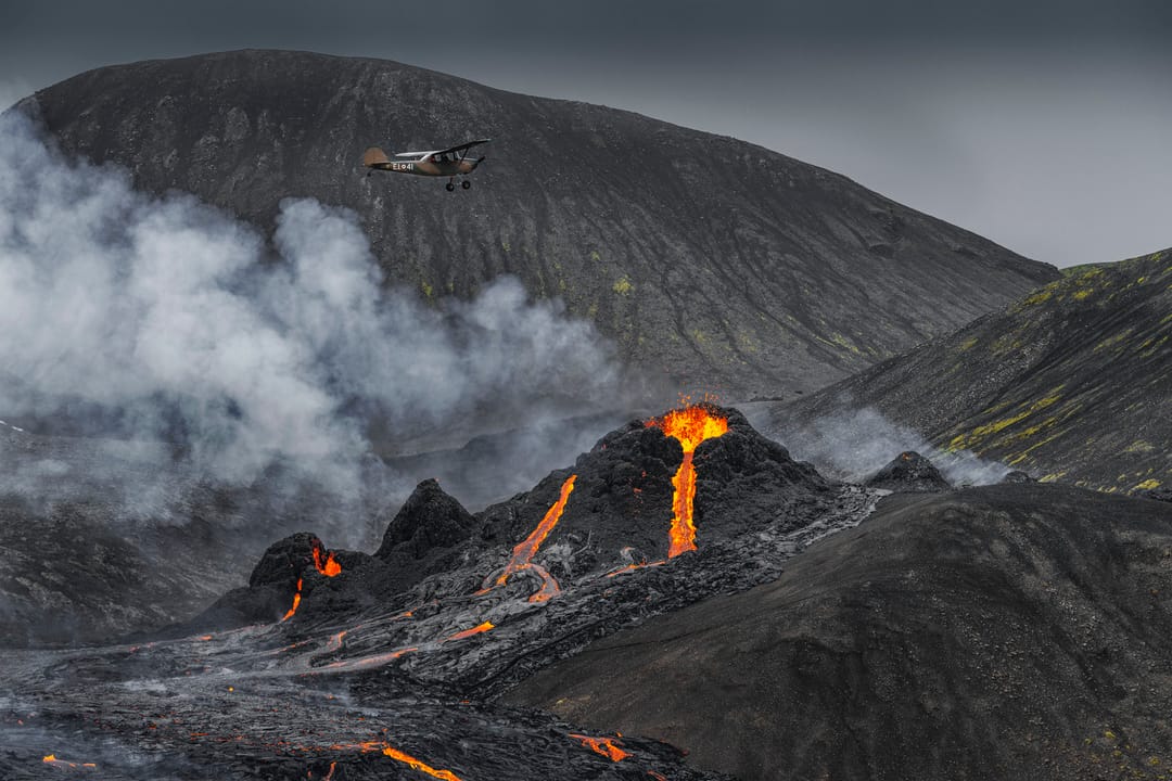 Fagradalsfjall eruption in Geldingadalir in 2021