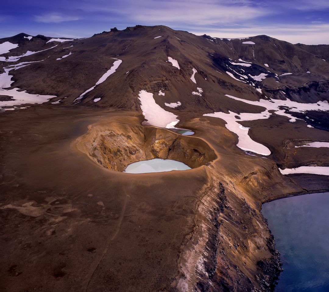 Viti is a blue lake-filled crater in Askja