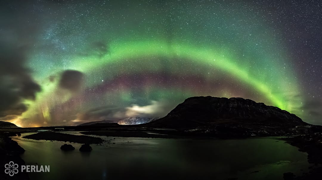 A shot from the northern lights show