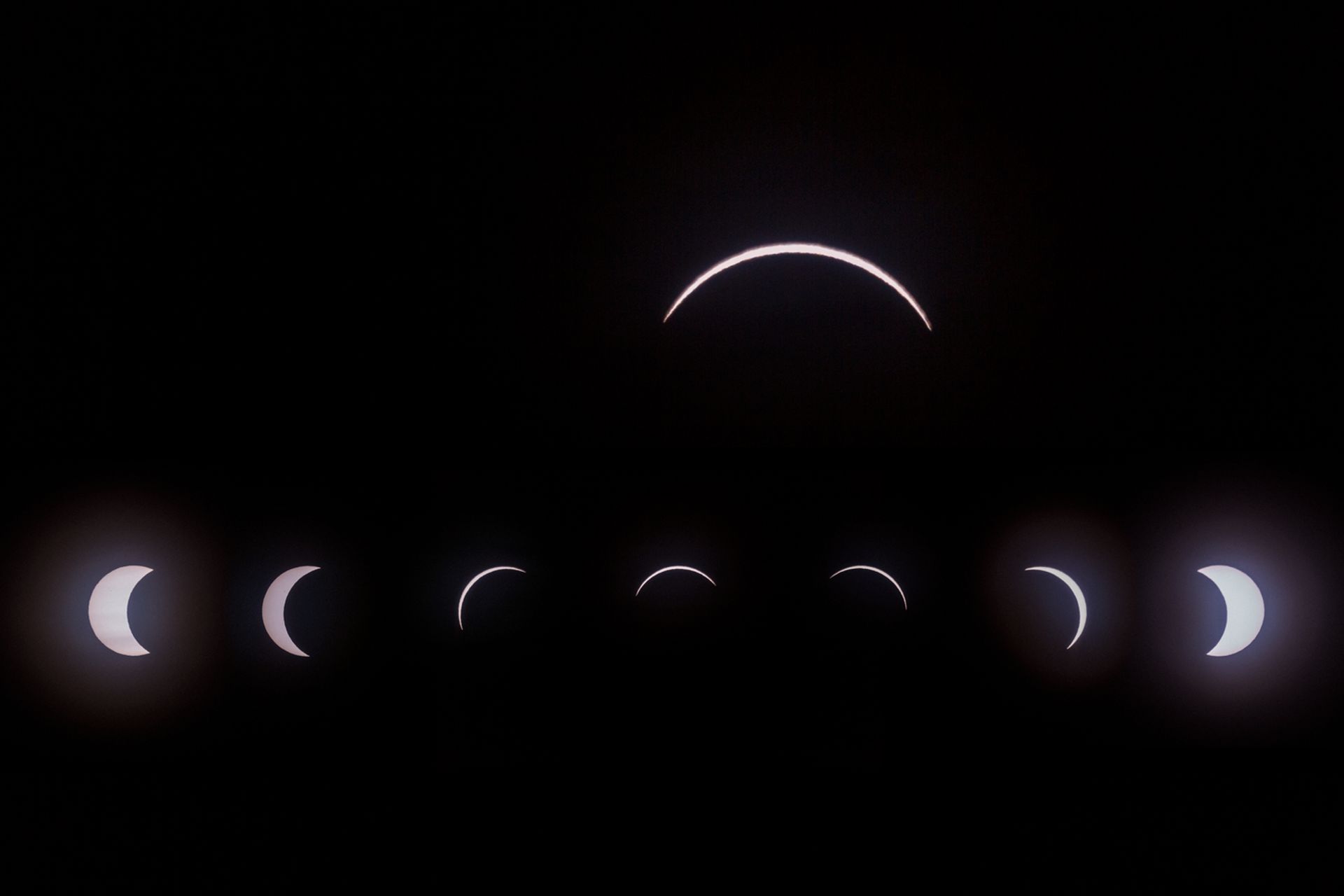Stages of a solar eclipse