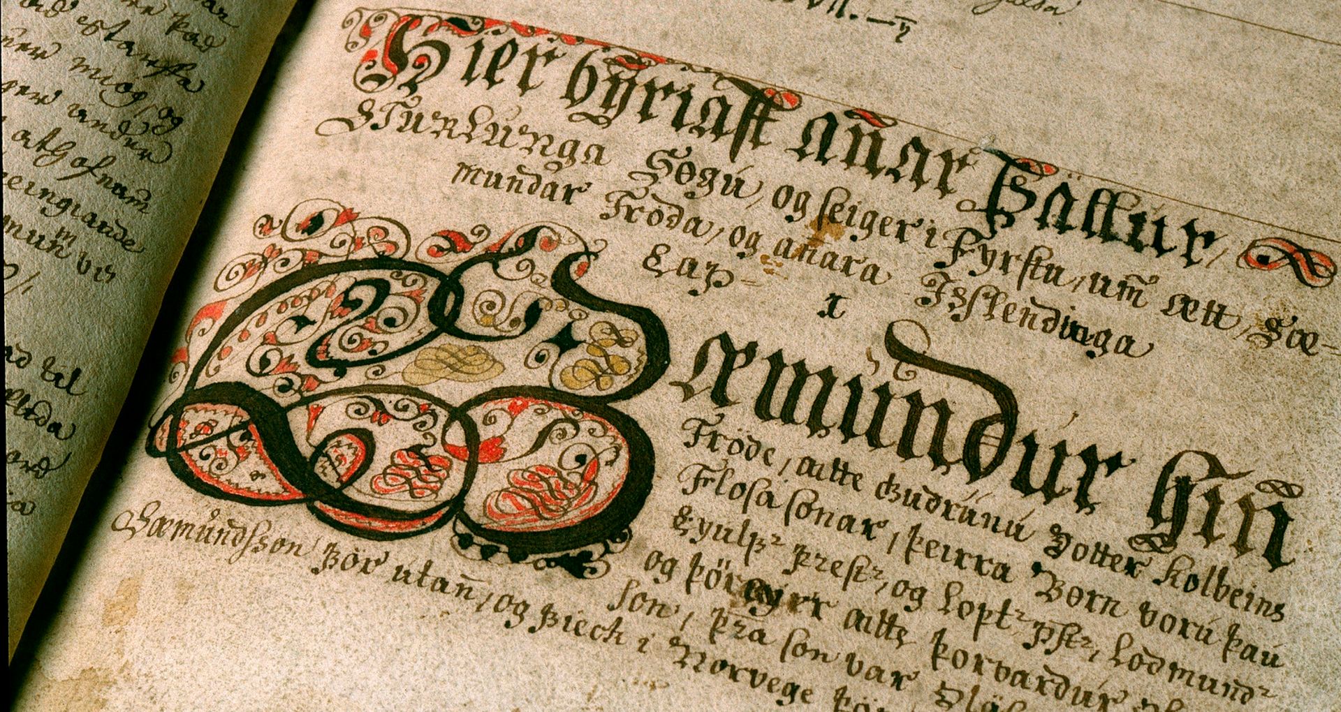 Old manuscriptin in Icelandic