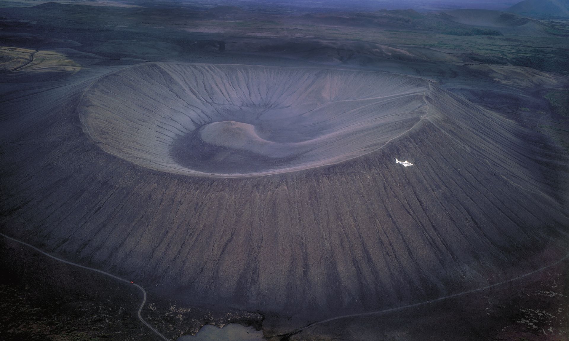 cinder cone volcano in iceland