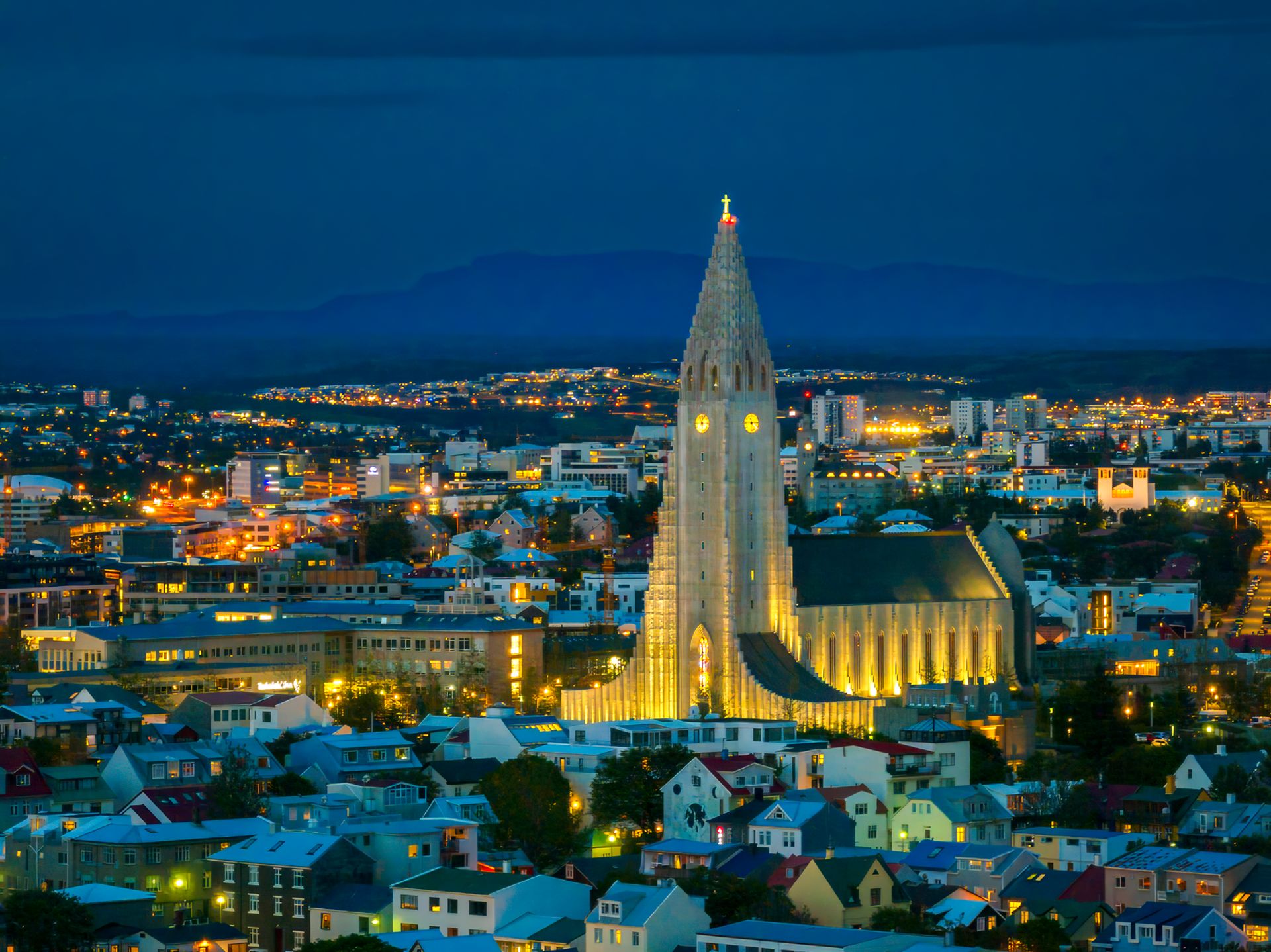 Reykjavik at night 