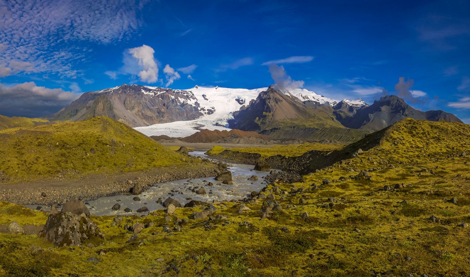 view of Kvíárjökull Glacier