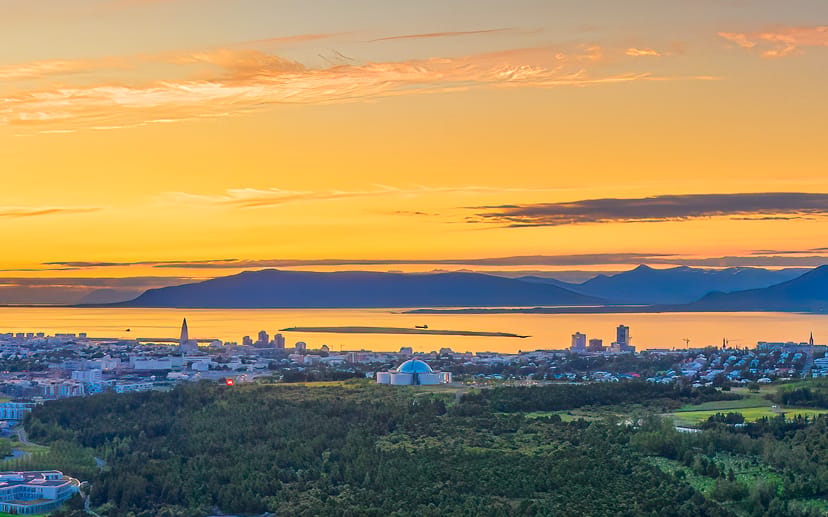 Reykjavik & Perlan sunset