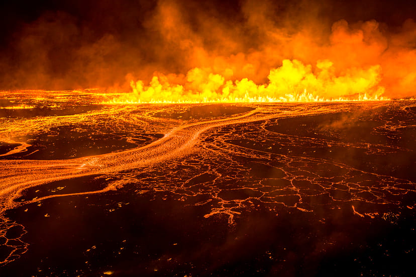 Lava eruption