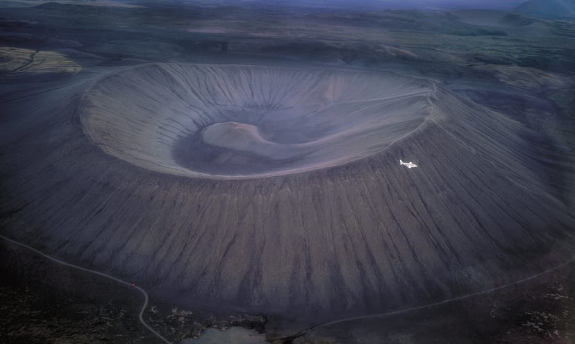 cinder cone volcano in iceland