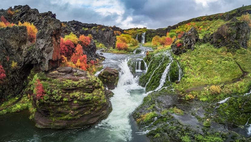 Gjáin in þjórsárdalur iceland
