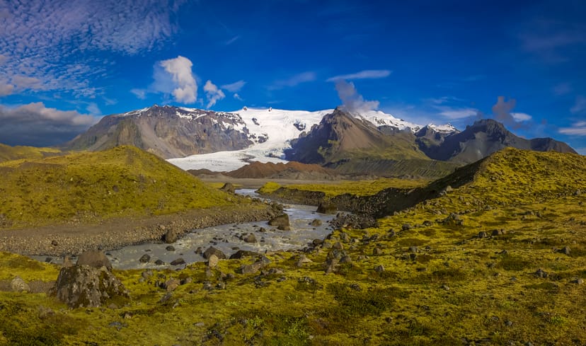 view of Kvíárjökull Glacier
